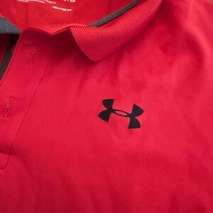 Under Armour Red Performance Polo Shirt - Heat Gear
